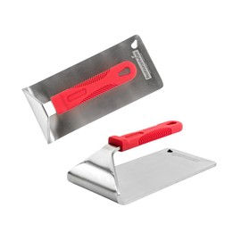 Restaurantware Met Lux 8.5 x 4.3 Inch Steak Press 1 Heavy-Duty Grilling Weight - 2.8 Pounds Flat Bottom 18/8 Stainless Steel Meat Press Dishwashable With Removable Silicon Handle