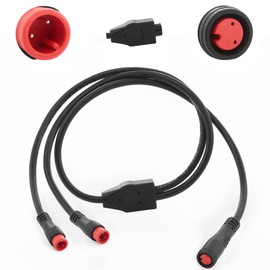 1T2 Y-Splitter Extension Wire with Julet Type 2pin Connector for Bike Headlight Cable in eBike Conversion Kits (2pin, 7" in Length, 2 Male to 1 Femal)