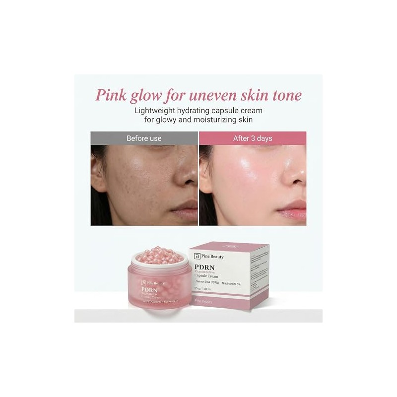 Capsule Cream with Salmon DNA (PDRN) Pink Collagen, 1.94 oz