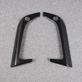 RUIQ Lexus RX 350 450h+ 10 Series 11/2022 - Exterior: Chrome Plated Front Fog Lamp Garnish Bezel Cover for Lexus RX350/RX450h+ (Carbon Fiber Black Specifications)