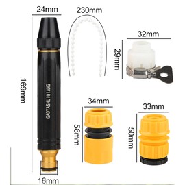 YIFANGYIMU Gartenschlauch-Düsenkopf, Gartenschlauch-Spritzpistole, strapazierfähig, tragbare Rasen- und Gartenbewässerungsausrüstung für Pflanzen, Auto, Haustierwäsche