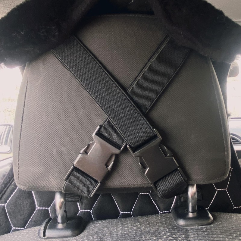 oyiiwen Natural Genuine Sheepskin Dark Black Merino Wool Seat Covers