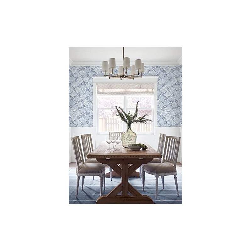 Faustin Navy Floral Wallpaper