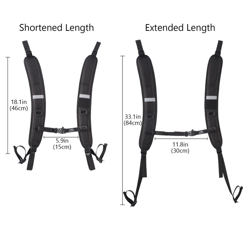 BASSDASH Replacement Backpack Straps Adjustable Padded Shoulder Straps for Backpack