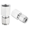 sourcing map Compression Tube Fitting 1/4NPT Female Thread x 1/4"