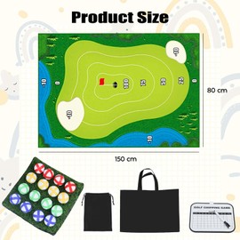 Golf Game Set - Velcro Golf Chipping Game Indoor Outdoor Golf Training Aids for Adults Family Kids Golf Mat Practice Golf Balls for Garden
