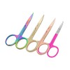 Stainless Steel Nose Hair Scissors 4pcs Set Curved Tip Eyebrow