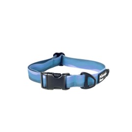 Mountain Paws Wasserdichtes Nylon-Hundehalsband, verstellbar, Größen S bis XL, weiche PVC-Beschichtung, geruchshemmend und abwischbar, Blau, Größe L