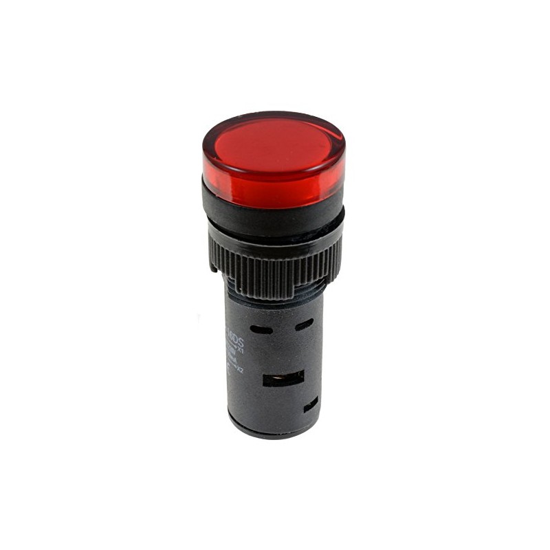 Red 16mm LED Pilot Indicator Light Panel Mount 230V