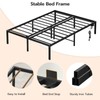 HOOBRO Full Bed Frame with LED Lights, Metal Platform Bed