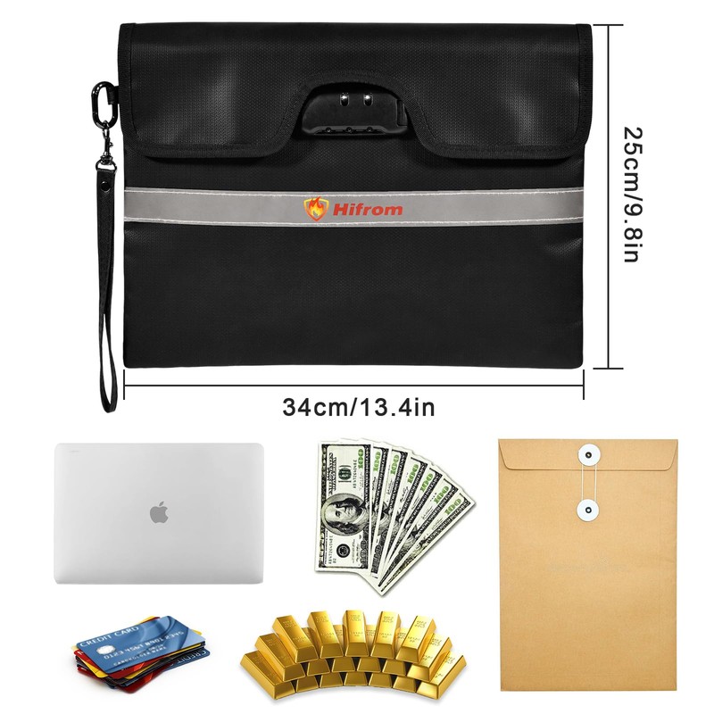 Document Bag Safe Fireproof Waterproof Fireproof Document Box Money Bag