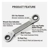 FOCMKEAS 10X11 mm Reversible Universal Ratcheting Wrench, Chrome Vanadium Steel,