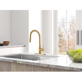 AguaStella ASD52BG Brushed Gold Deck Plate 10 Inch Stainless Steel Escutcheon Plate