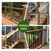 36"-50Pack Aluminum Deck Balusters Hollow Round Deck Railing Spindles Matte