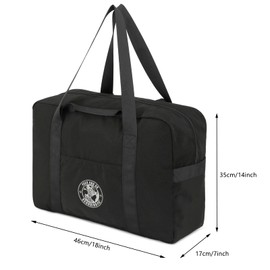 SEPWIK Travel Duffel Bag Weekender Overnight Bag, Waterproof Sports Gym Bag Carry On Tote Bag Personal Item Holdall Bag for Men Women Scandihome Series Black