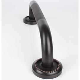 700Brass 20-Inch Grab Bar Featuring Anti-Slip Handrail, Solid Brass, Oil Rubbed Bronze, Heavy-Duty Construction Armrest, Bathroom Bathtube Shower Safety Rail