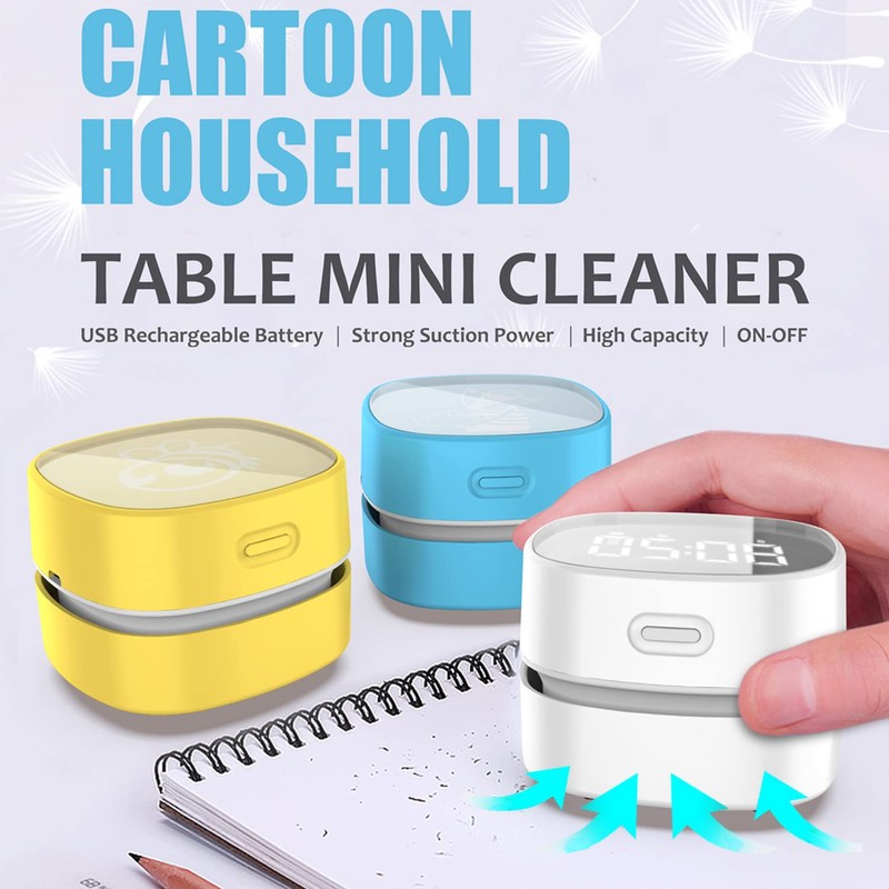 ODISTAR Counter Vacuum Cleaner,Mini Table dust Sweeper Energy with Digital