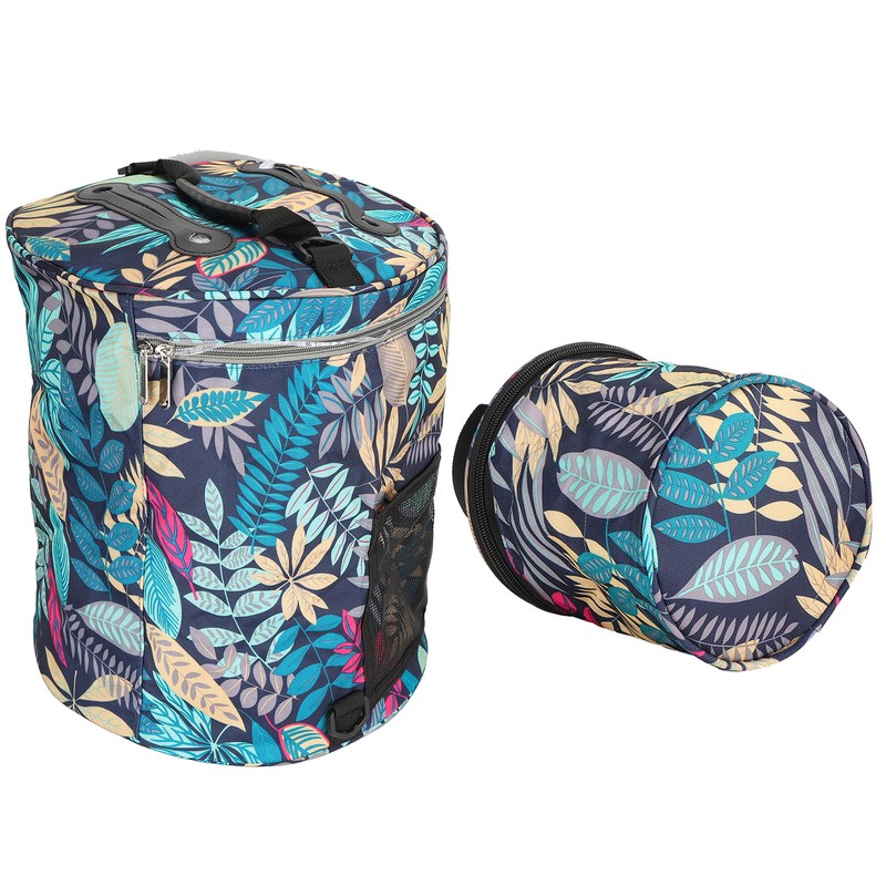 2Pcs Storage Bag 600D Oxford Cloth Printing MultiPocket Hand Strap
