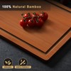 Hiware 4 Pieces Extra Large Wooden Cutting Boards Set- Bamboo