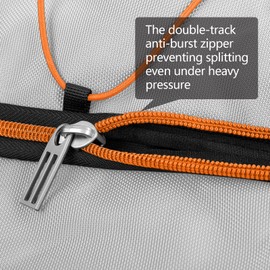 Vrtisa 110L Expandable to 140L 32” Foldable Oxford Soft-Sided Rolling Duffle Bag with 2 Heavy-Duty Wheels,3 Large Compartments,Adjustable Shoulder Strap and Attached Organizer Pouch,Grey