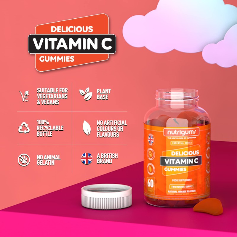 Vitamin C | 60 Orange Flavour Gummies | Two Month
