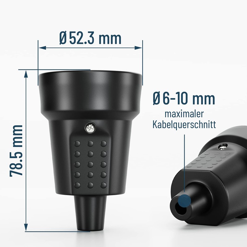 Greate 6x Schuko Coupling IP44 Outdoor with Kink Protection -