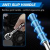 KOOPOOL 3-Piece Ratchet Set, 1/4", 3/8", 1/2" Drive Ratchet Wrench,