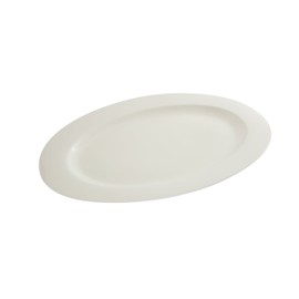 10 Strawberry Street Whittier 18.25" x 12.75" Oval Platter, White