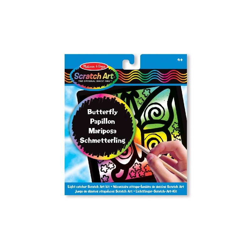 Melissa & Doug Light Catcher Scratch Art Kit: Butterfly