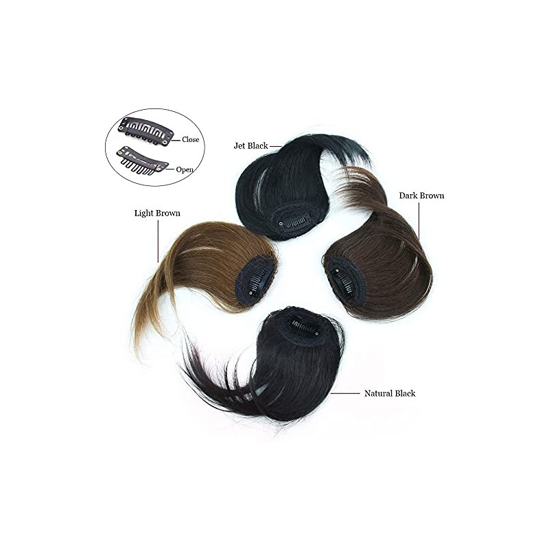 Air Side Bangs Clip in Human Hair Bangs Straight Clip