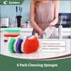 Eyliden 6 Pack Kitchen Scrub Sponges, Dual-sided Dish Scourers for