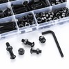 200 Piece M6 Screws Set, Rounded Head Hex Screws Nuts