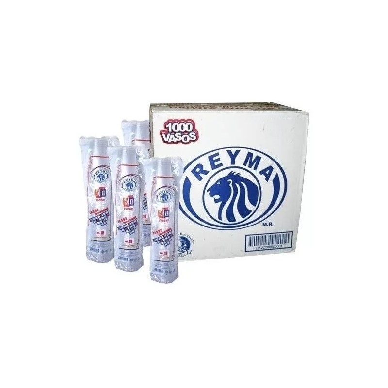 Reyma Vaso Plástico No.16 L Reyma Con 1000 Pzas Polipro