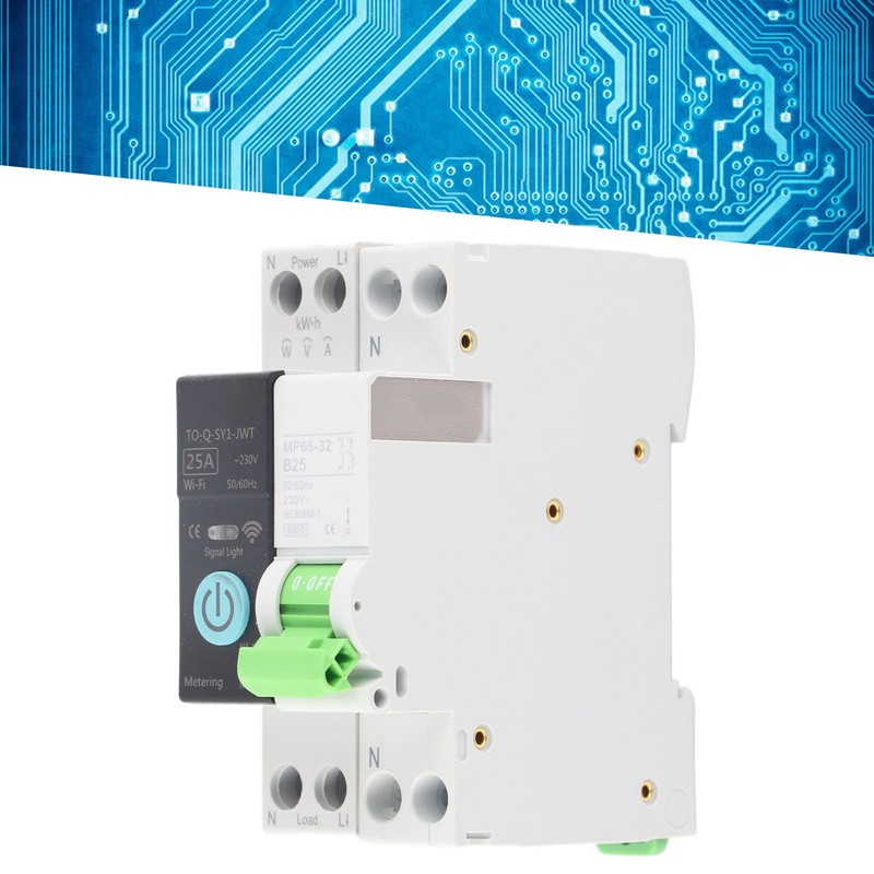 Smart WiFi Circuit Breaker with Metering Remote Control Timer Home