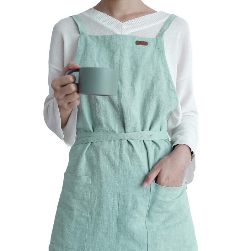 Stickling Premium Ramie Apron Made of 100% Natural Fibre with