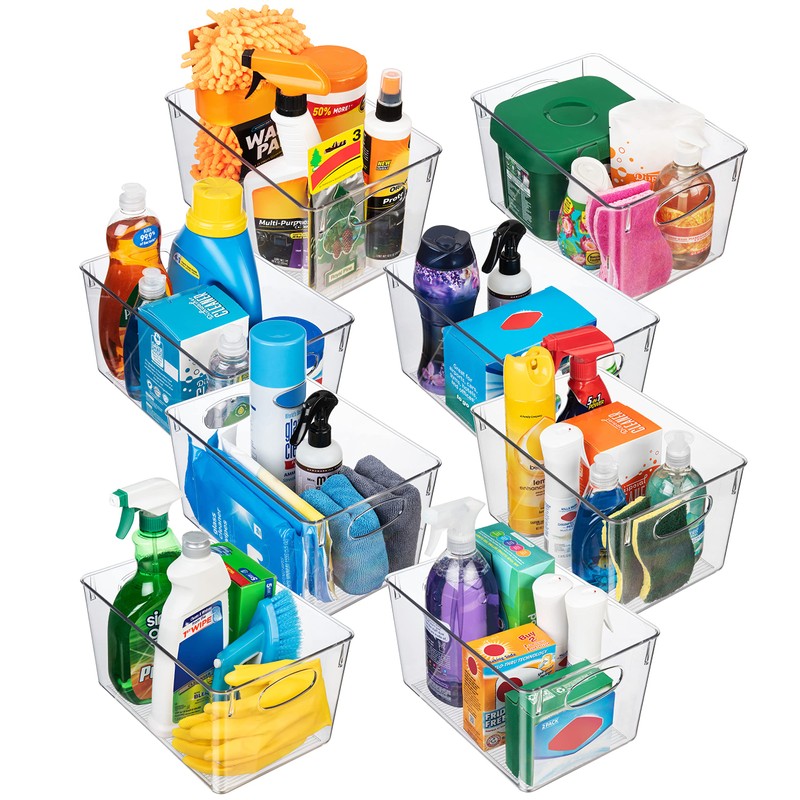 ClearSpace Plastic Storage Bins With lids, 8 Pack – Perfect