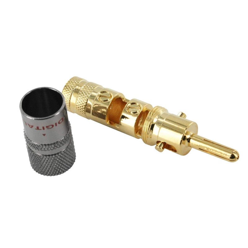 Heavy Duty Locking Banana Plugs 9 AWG Gold Plated Connector