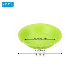 PATIKIL 3 Inch Plant Saucer Tray, 10 Pack Plastic Water Tray Round Flower Planter Pot Drainage Trays for Succulents Small Potted Plants, Green