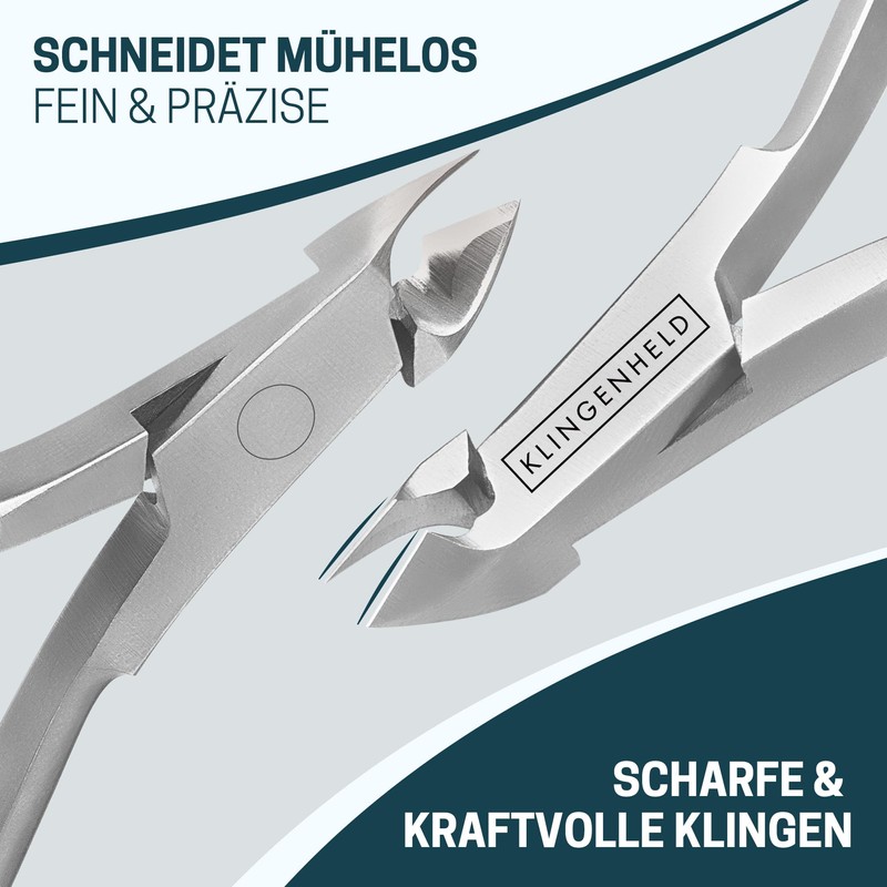 KLINGENHELD® Precise Cuticle Nippers with 1 Cuticle Pusher - Very