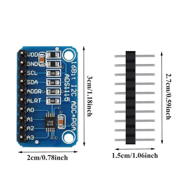 10pcs ADS1115 16 Bit Single Acting 4 Channel Differential 2