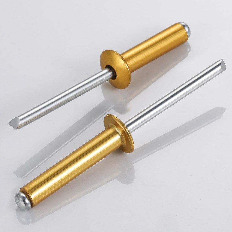 Wensilon (400 Pcs) 1/8"x1/4" Golden Aluminum blind pro Rivets,Golden Aluminum