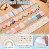 Fuutreo 6 Rolls 236.22 ft Boho Bulletin Board Borders Back
