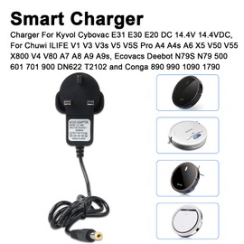 MXJFYY 19V 0.6A Charger for Lefant M200 M201 M210 & Eufy G30 30C 35C 11S 15C,Power Supply for Ecovacs Deebot N79S N79 500 601 701 900 DN622 T2102 and Conga 890 990 1090 1790 U2 OZMO 601 Ultenic D5 Mop