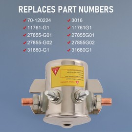 4 Terminal Max 200A 36 Volt Solenoid Continuous Duty Solenoid Relay for 70 Series Electric Golf Cart EZGO TXT 36V Solenoid 36VDC Replace OEM# 27855G01, 11761G1, 27855G02, 31680G1, 3016