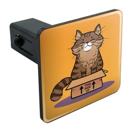 GRAPHICS & MORE Cat Sitting in Box Tow Trailer Hitch Cover Plug Insert 1 1/4 inch (1.25")