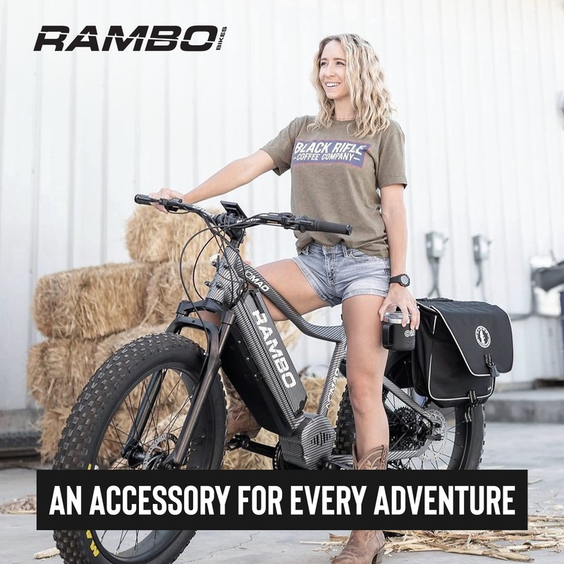 Rambo Bikes Double Saddle Bag - 20L Capacity Waterproof Bag