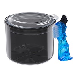 Denture Case - Denture Cleaning Case with Strainer Basket | Denture Box for Travel Cleaning, False Teeth Container, Mouth Guard Storage Case