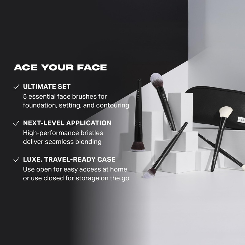 Morphe Face The Beat Makeup Brushes - 5 Piece Makeup