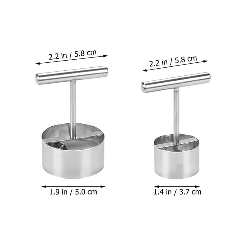 SUPVOX Descorazonador De Frutas De Acero Inoxidable, 2 Pzas