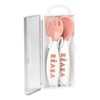 Beaba Second Stage Ergonomisches Baby-Besteck, Löffel und Gabel mit Reiseetui,